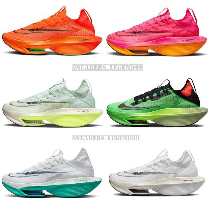 Sepatu Running Pria Alphafly Next % 2 White Blue Original Premium