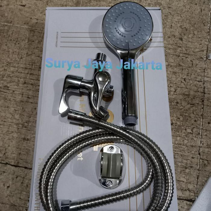 Paket hand shower plus kran cabang / Paket kran cabang + shower