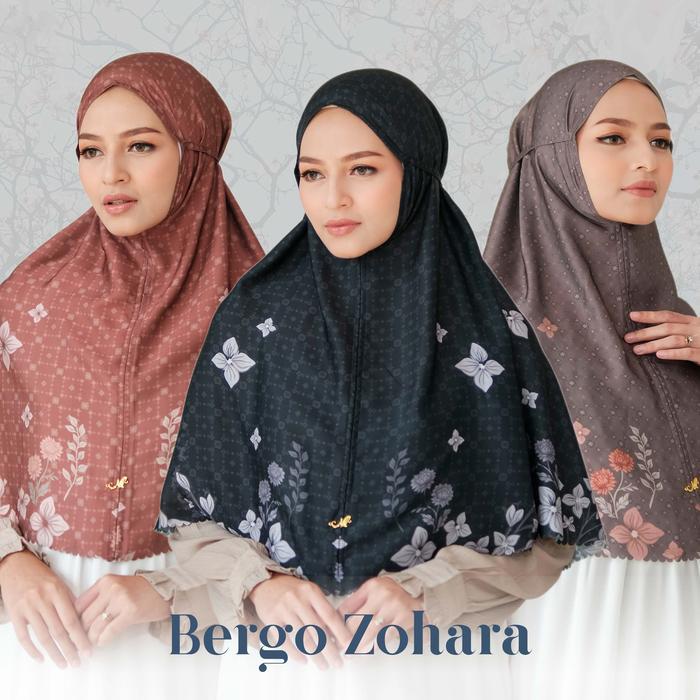 MYLADY HIJAB BERGO ZOHARA Panjang Muslim Instan Wanita Kerudung Syari Khimar