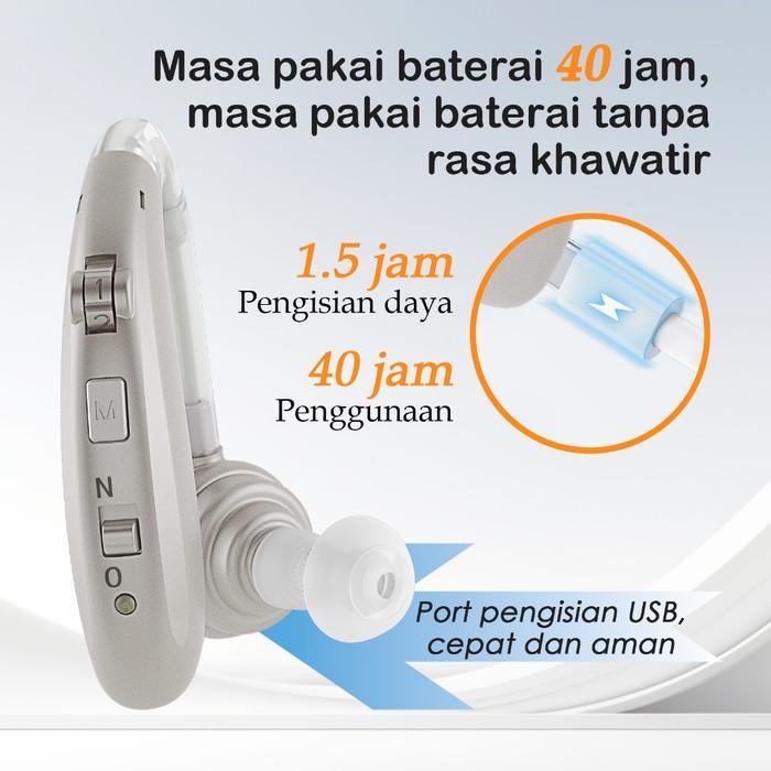 BRITZGO ALAT BANTU DENGAR ASLI RECHARGEABLE DIGITAL ALAT PENDENGARAN TELINGA ORANG TUA
