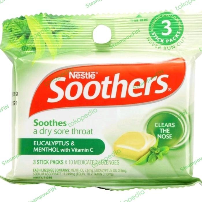 NESTLE SOOTHERS THROAT LOZENGES EUCALYPTUS MENTHOL VITAMIN C PERMEN