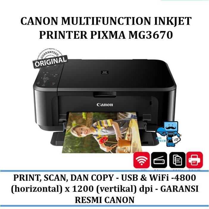 Printer Canon Multifunction Inkjet Printer Pixma Mg3670