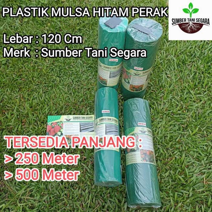 PLASTIK MULSA HITAM PERAK 250 & 500 METER MTR LEBAR 60 / 120 CM SUMBER TANI SEGARA