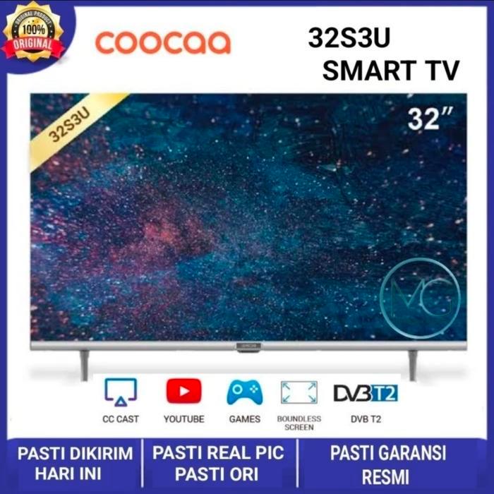COOCAA LED TV 32 inch Digital TV HD panel DVB-T/T2 Slim 32S3U