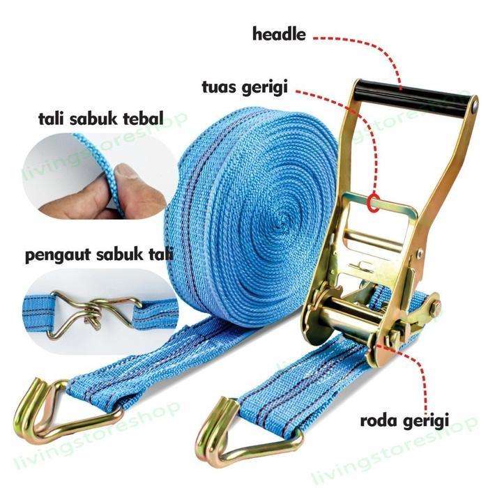 RACHET TIE DOWN/4-8 METER TREK BELT /10 TON TALI SOUND/TALI BARANG/TRACK WEBBING CARGO LASHING