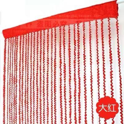 tirai benang pintu ulir warna merah