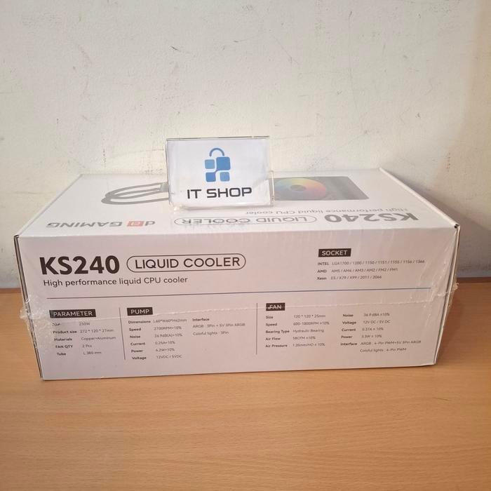 DIGITAL ALLIANCE KAZE KS240 ARGB LIQUID CPU COOLER - BLACK ORIGINAL QUALITY