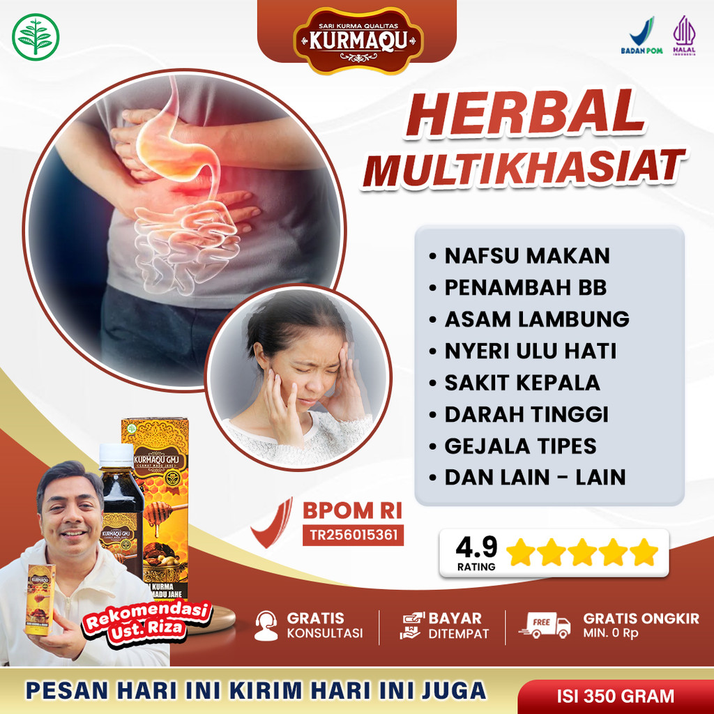 Kurmaqu Madu Herbal Sari Kurma – Membantu Meredakan Sakit Tenggorokan dan Radang Tenggorokan Kronis