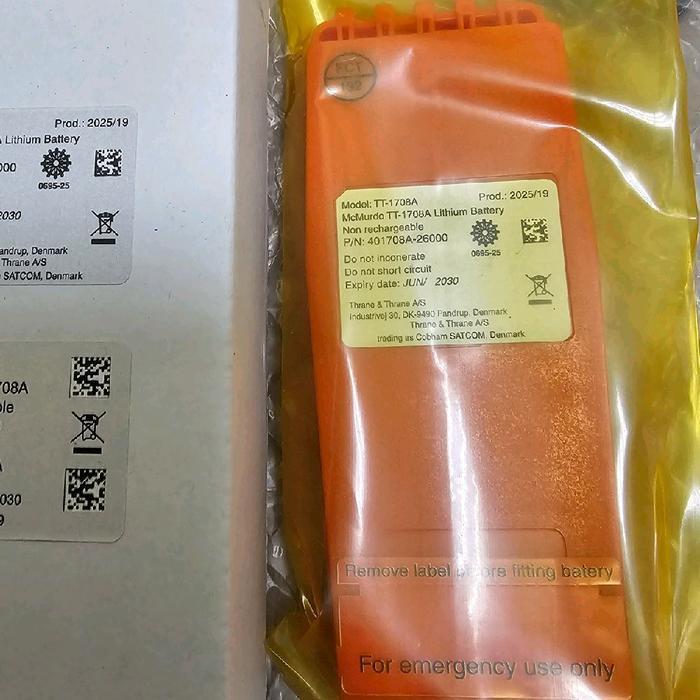 batre battery TT1708A mcmurdo mc murdo