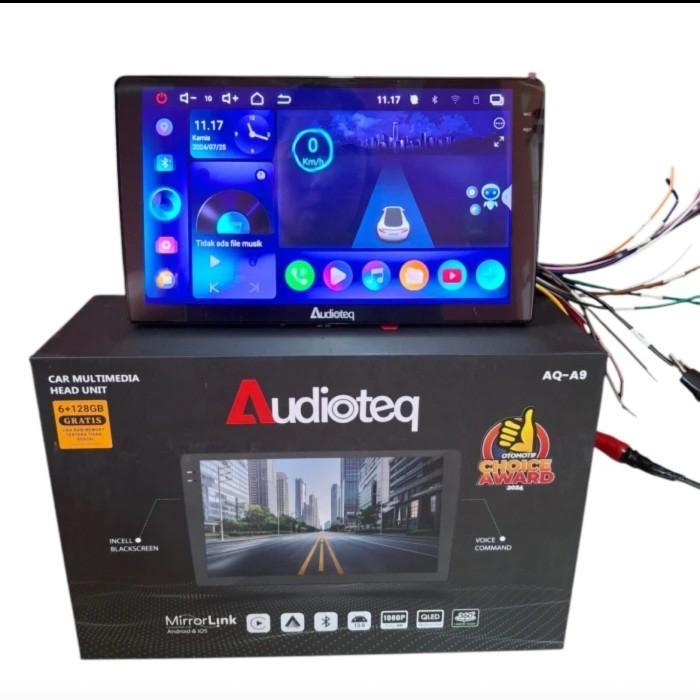Headunit 9inch audioteq 6/128GB android TV mobil - 9inch