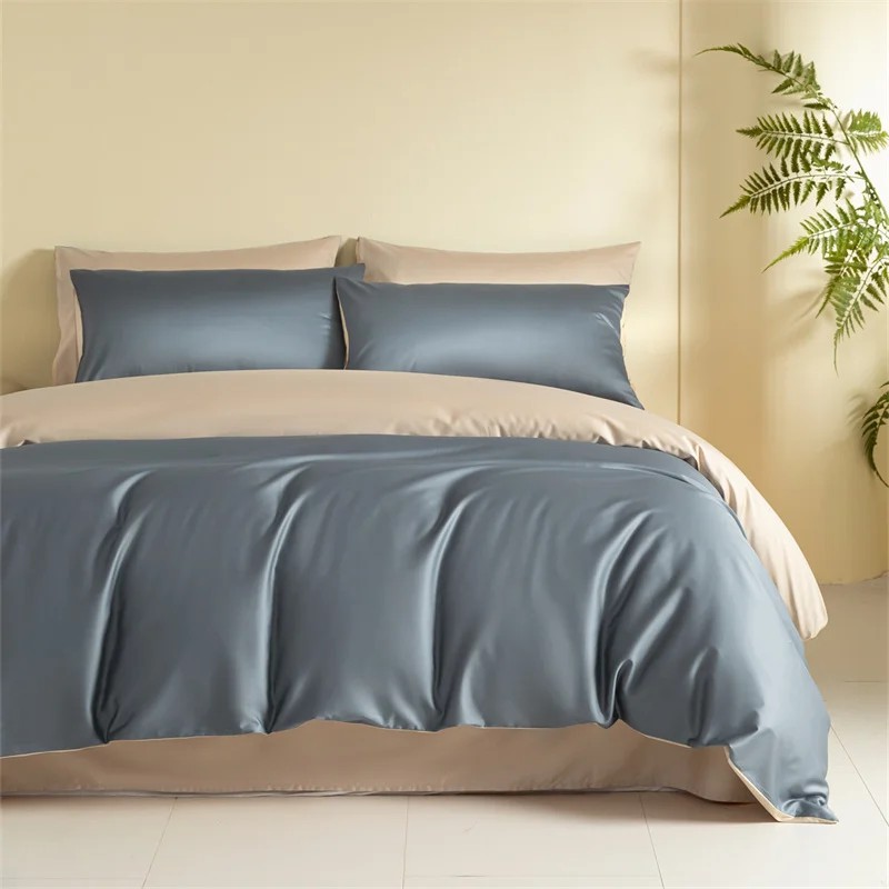 Svetanya 100% Egyptian Cotton Bed Ns Bedding Set Sheet Pillowcase Blanket Cover Ru Queen King Size