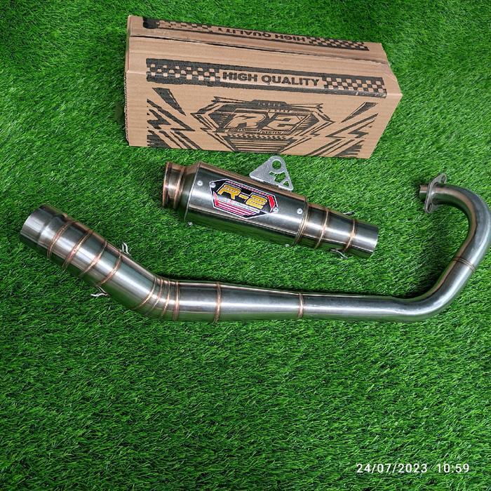 Knalpot Ffa Drag Kompetisi Fu / Mx 150Cc - 250Cc Ori R2 Free Nama Laser Motorcycle Silincer