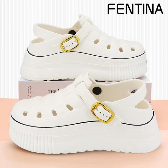 Calbi - Sandal Wantia Kekinian Tinggi Sandal Baim Wanita Jelly Sandal Fuji Korea Sepatu Wanita