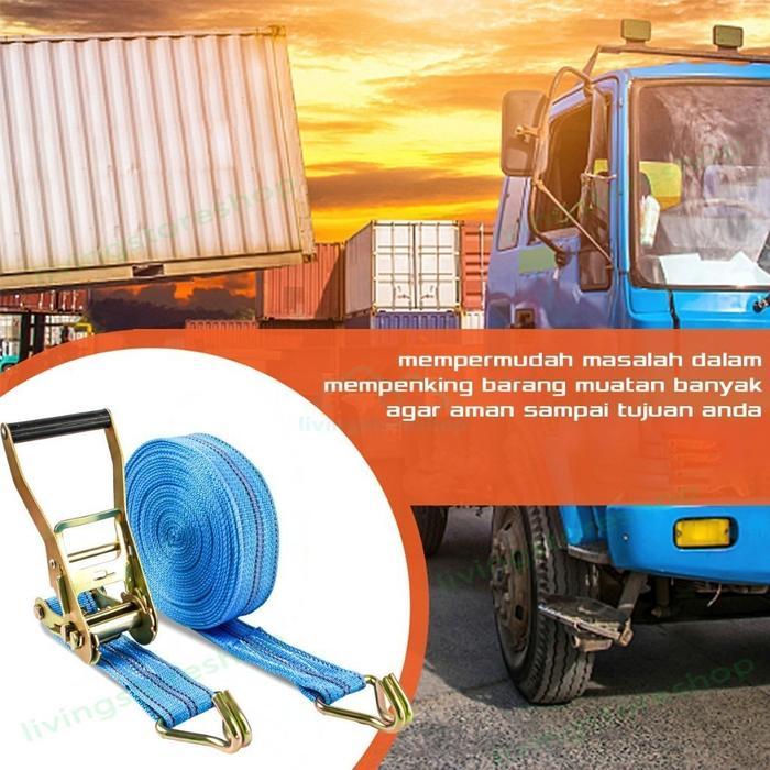 "New" rachet tie down/4-10 meter Trek belt /10 ton talisound/tali barang/Track webbing cargo