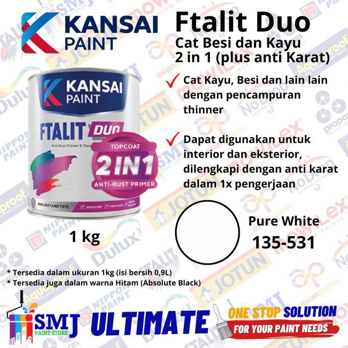 CAT MINYAK KAYU BESI FTALIT DUO (2 IN 1 ANTI KARAT) 1 KG