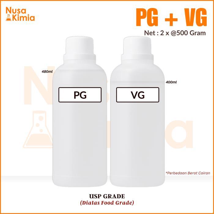 PAKET BUNDLING VG (VEGETABLE GLYCERIN) + PG (PROPYLENE GLYCOL) 500GRAM