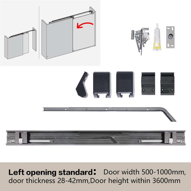 Inner Push Hidden Bus Sliding Door Room Door Track Plane Partition Change Track Invisible Sliding