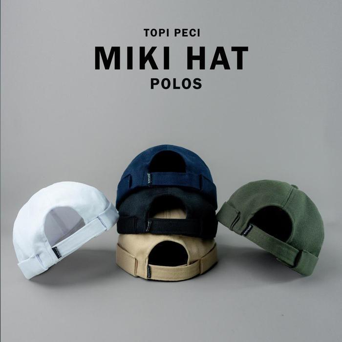Best Seller Katsae - Peci Miki Hat / Topi Peci / Peci Hitam Peci Putih Polos Kopiah Dewasa Katun
