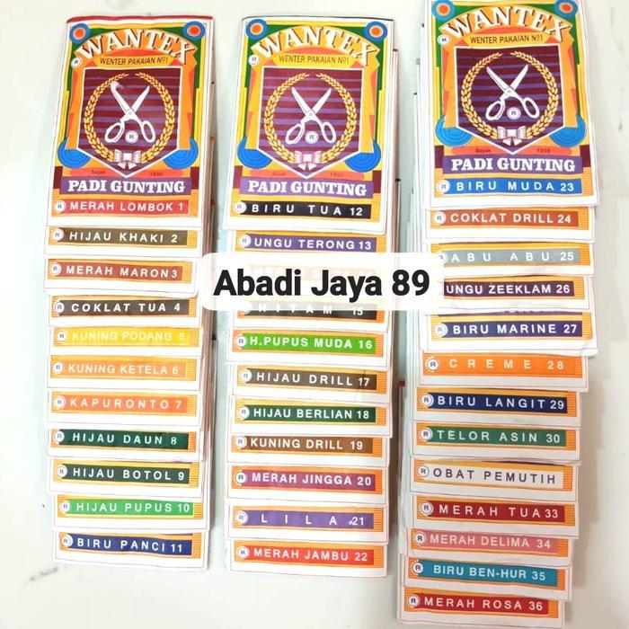 "New" Wantex pewarna kain sejak 1950 wenter pakaian No. 1 Coklat Hitam Biru Hijau Ungu Kuning Khaki