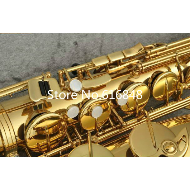 JUPITER JTS-500 Bb Tenor Saxophone Brass Gold Lacquer Instruments Pearl Buttons Sax With Mouthpiece