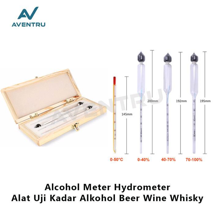 JTTOP" HYDROMETER ALCOHOL METER ALKOHOLMETER ALAT UJI KADAR ALKOHOL BEER WINE