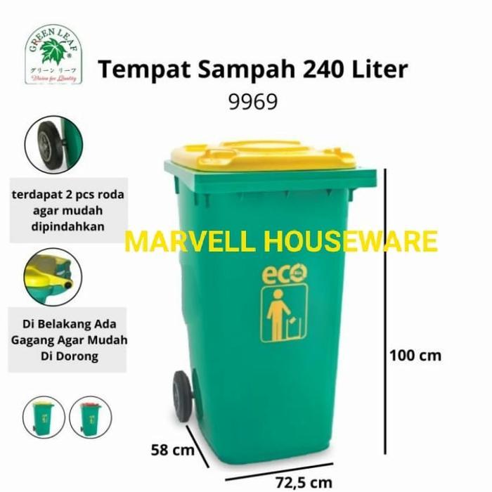 TEMPAT SAMPAH BESAR 240 LITER RODA/TONG SAMPAH RODA 240 LITER