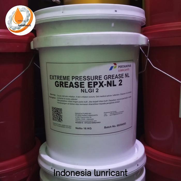 Pertamina Grease EPX-NL 2 (extreme pressure grease NL) NLGI 2 Pail 16 kg
