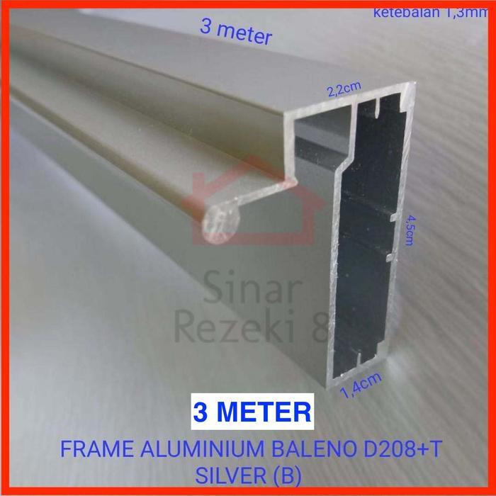 Terbaru Frame Handle Aluminium Kaca Lis Pintu Lemari Kitchen Profil Fhd 128