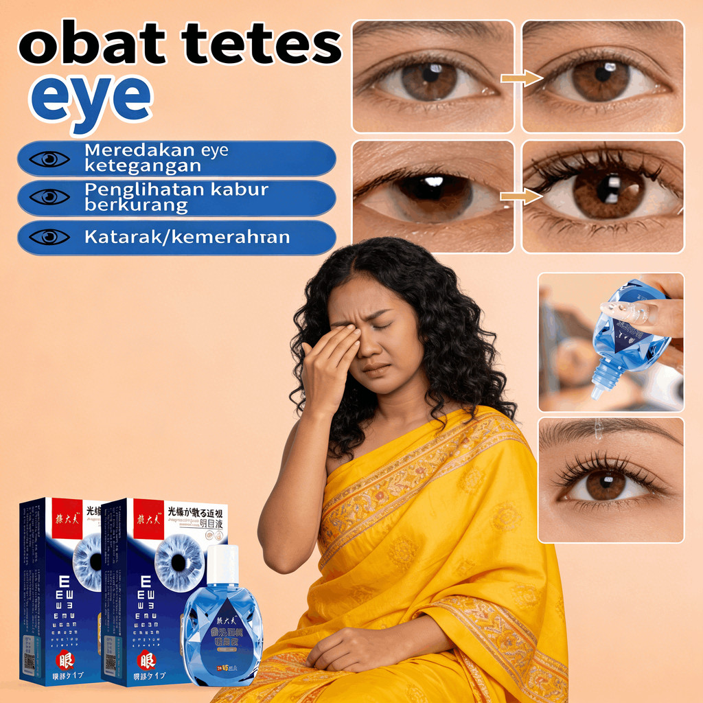 3PCS Advanced Eye Care Brightening Liquid Moisturizing Eye Drops Reducing Redness Mata Kering dan Ka