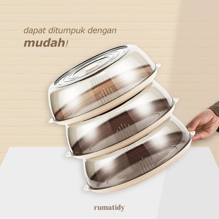 LYORA Tudung Saji Susun Penutup Makanan Portable Rak Penyimpanan Makanan