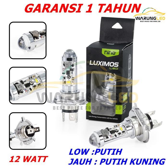 LAMPU LED MOTOR CBR VERZA VIXION SCOOPY ORIGINAL H4 9NINE LUXIMOS LS 1 DEKAT PUTIH JAUH PUTIH KUNING