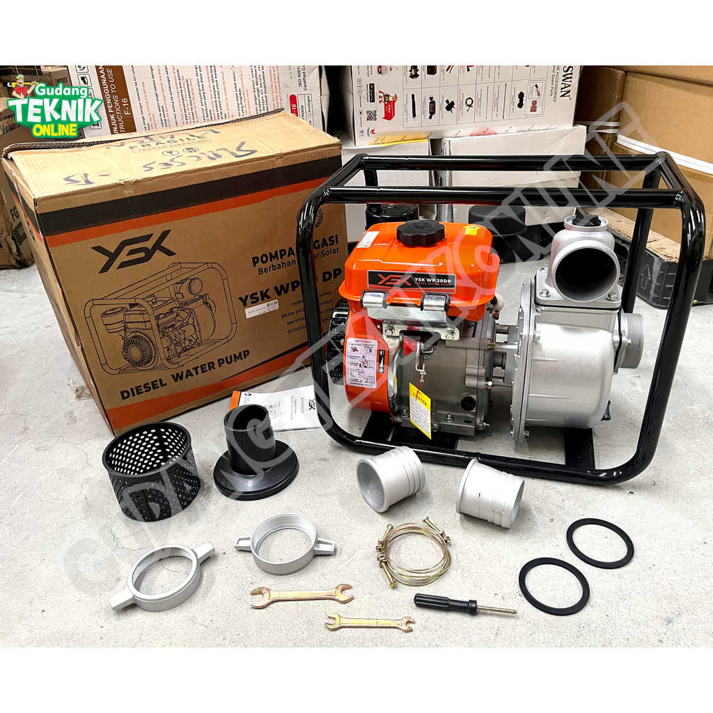 Waterpump 3" DIESEL YASUKA WP30DP SOLAR Pompa Alkon 80mm / Water Pump Alkon Pompa Air Irigasi Sawah 