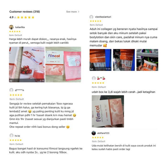 Flimcol By Flimbeauty [Bundle 2 Box] - 5000Mg Marine Collagen Korea Tripeptide + L-Glutathione