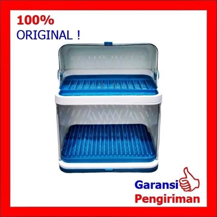 RAK PIRING TUTUP MIKA ANTI BACTERIAL TERTUTUP HIGIENIS LEMARI PIRING G