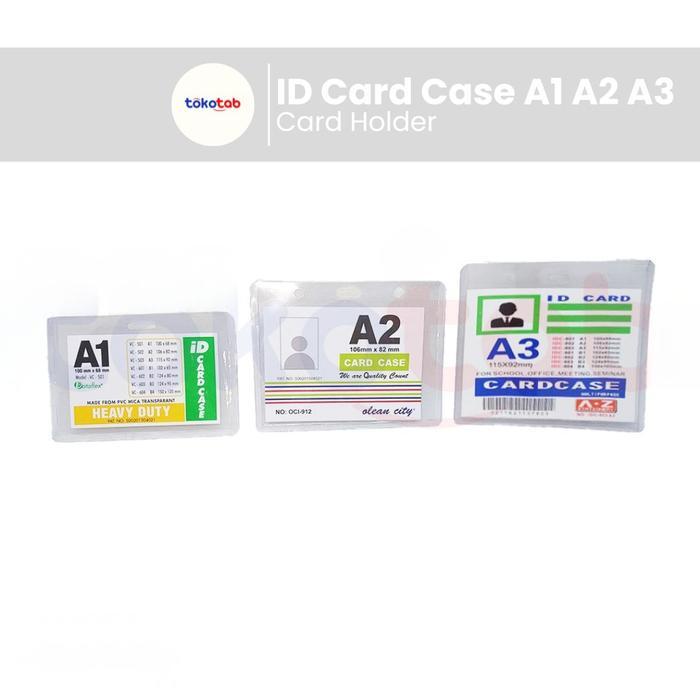 Name Tag Tebal Kaku/ ID Card Case/ Card Holder/ Card Case A1 A2 A3