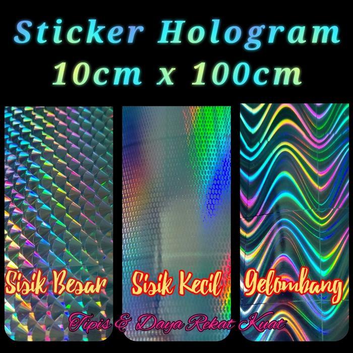 Stiker Hologram Sticker Hologram Tipis dan Kuat 10cmx100cm Jig & Lure