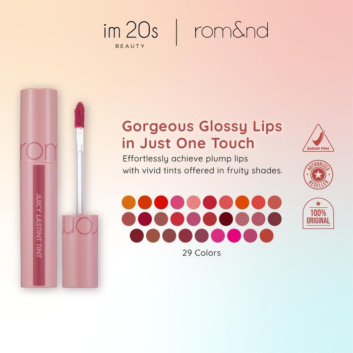 [Romand Rom&nd] Juicy Lasting Tint Sparkling Liptint Lip Gloss Korea Bibir Lipstik Lipstick Peach