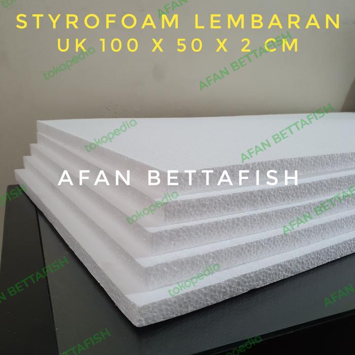 "New" Styrofoam Lembaran Uk 100x50x2 cm / Sterefoam Lembaran100x50x2cm
