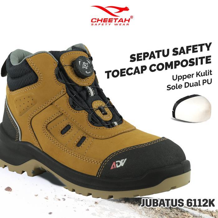 Cheetah ADV JUBATUS 6112K 6112 K Sand Sepatu Safety Sporty Kerja Metal Free Pria Shoes Composite