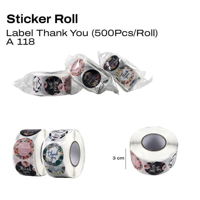 1 roll Stiker Tempel Mika / Label Stiker Kertas Karakter Lucu