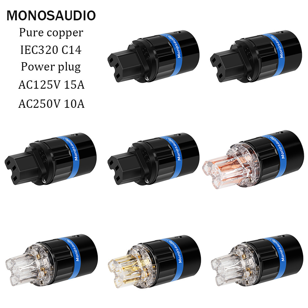 PROMO HARI INI  F104/F105 Pure Copper IEC320  Female Mains AC Power Socket Plug Electric Power Cord 