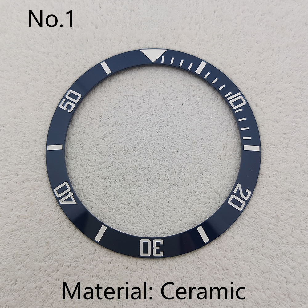 green Luminous watch bezel insert Suitable for 37.5mm watch case bezel Ceramic aluminum bezel insert