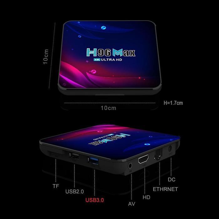 H96 Max Uhd 4K 2Gb 16Gb Android 11 Set Top Box Tv Redy Stok