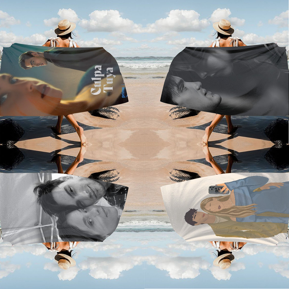 My Fault Culpa Mia 2023 Movie Towel Bath towel pattern quick drying and absorbent beach towel