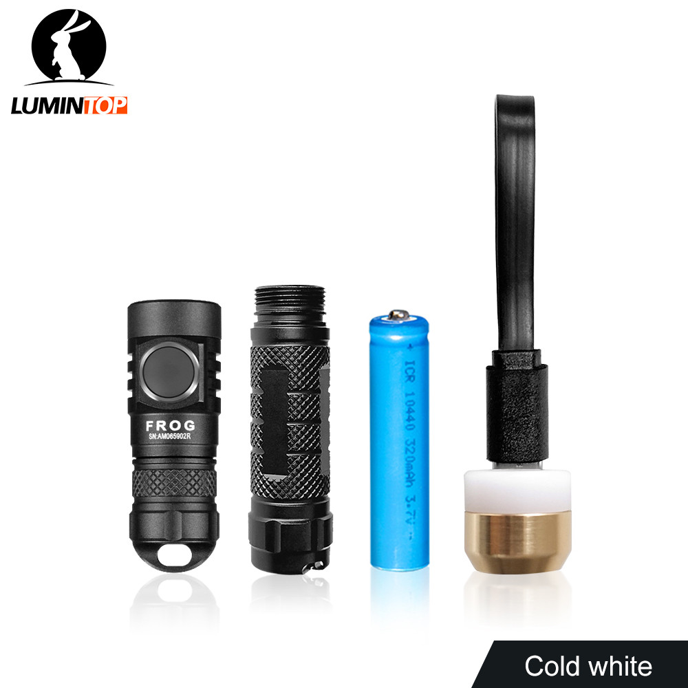 mini flashlight Lumintop FROG pocket size with 10180 battery 750 lumens powerful EDC flashlight