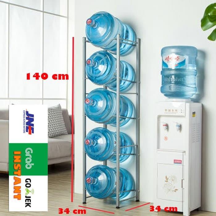 rak besi galon aqua 5 susun
