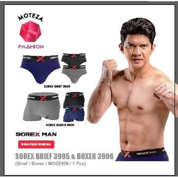 Sorex Cd Lk M 3905 ; 3906 Celana Dalam Pria Brief Boxer Trunk Sport 1 Pcs Bisa Pilih Warna