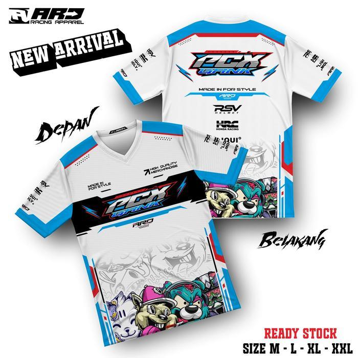 Best Seller Jersey Racing Pcx Gank/Baju Motor/Kaos Pcx Gank Original