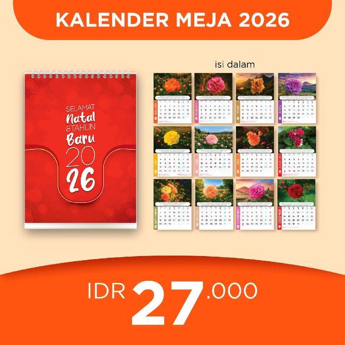 Kalender Meja / Kalender Meja 2026 /kalender
