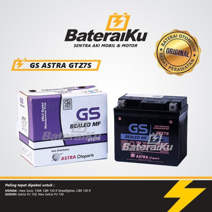 Aki Gs Astra Gtz7S 12V 6Ah Gs Original Aki Kering Aki Motor Scoopy, Beat Iss, Satria Fu, Cbr 150,